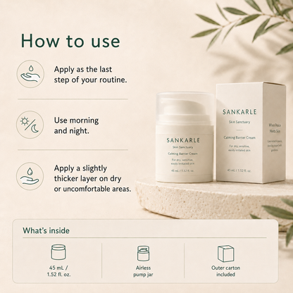 How to use SANKARLE Skin Sanctuary Calming Barrier Cream