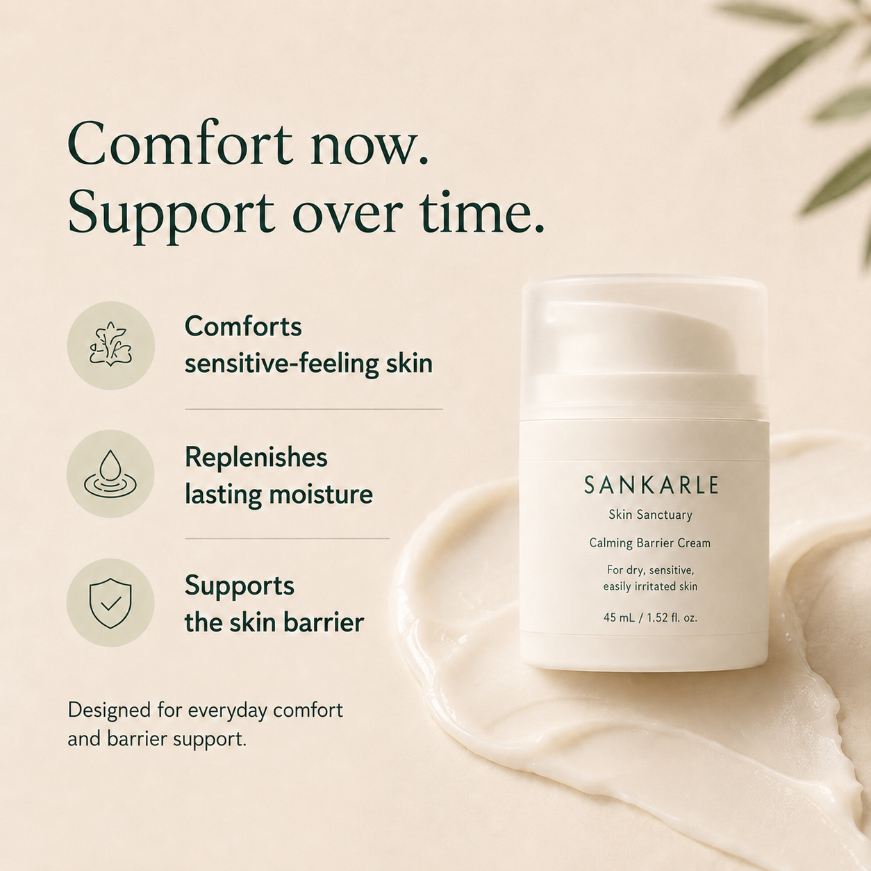 SANKARLE barrier cream benefits for sensitive-feeling skin and moisture support